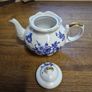 Vintage Arthur Wood & Son Blue & White Tea Pot Made in Staffordshire, England Image 3