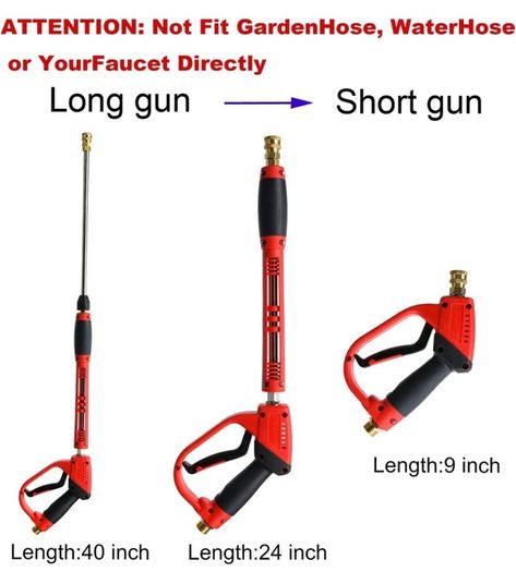 Tool Daily Deluxe Pressure Washer Gun, with Replacement Wand Extension, 5 Nozzle Tips, M22 Fitting, 40 Inch, 5000 PSI (FREE POSTAGE)