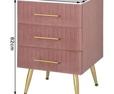 bedside locker pink - as new