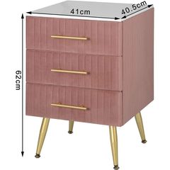 bedside locker pink - as new