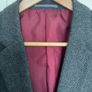 Vintage grey herringbone  wool oversized blazer/ coat Image 4