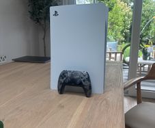 Ps5 with camo controller and (with all wires)