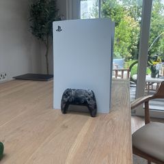 Ps5 with camo controller and (with all wires)