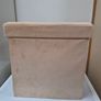 Cream folding storage ottoman Image 5