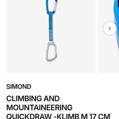 Climbing Gear! Connectors or Quickdraw from Decathlon