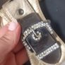 Genuine leather sandals with rhinestones size 35 Image 5