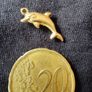 14k Gold dolphin necklace pendant Image 3