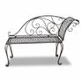 Garden Chaise Lounge 128 cm Steel Antique Brown Image 3