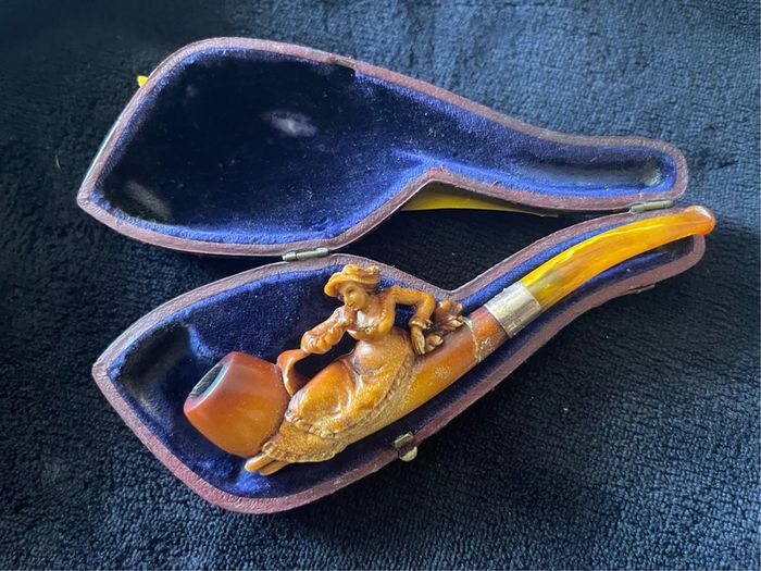 antique collection of clay  pipes