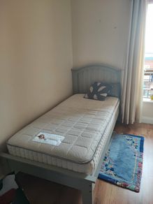 As new single bed with mattress