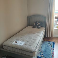 As new single bed with mattress