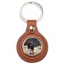 Personalised Round PU and Metal Keyring Image 4
