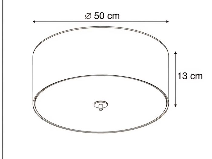 Large black ceiling light