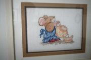 Embroidered picture "time for tea"