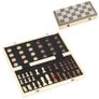 Foldable Games Set, Chess and Checkers, Compact Case, Walnut, Accessories Image 2