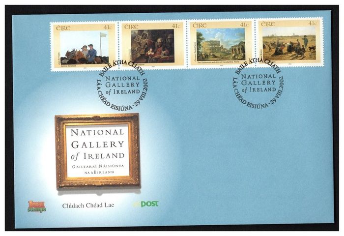 2002 Ireland 140th Anniversary of the National Gallery of Ireland (Issue 1) Commemorative Stamps An Post First Day Cover (FDC)