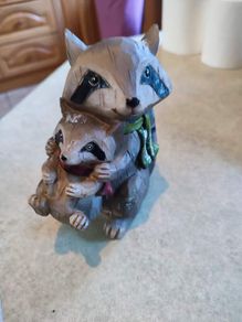Raccoon  Woodland Animal with Baby Ornament