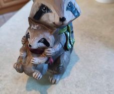 Raccoon  Woodland Animal with Baby Ornament