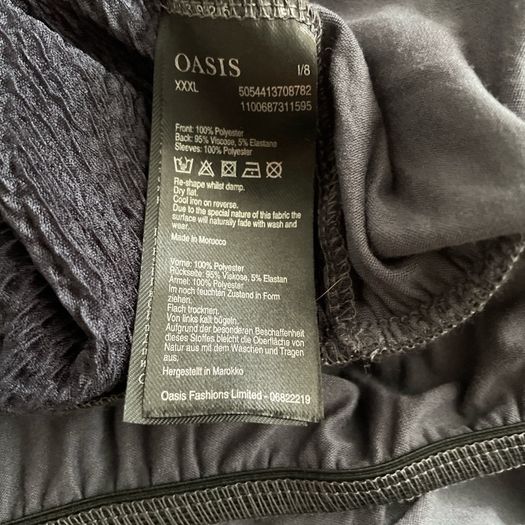 Oasis grey occasion top long sleeve plus size