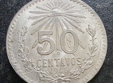 1945 mexican 50 centavos