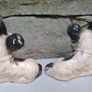 Vintage chalkware terrier dogs Image 8