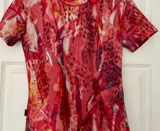 Just Cavalli Abstract Print Stretch Top - Size L - Designer Top
