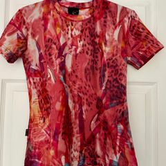 Just Cavalli Abstract Print Stretch Top - Size L - Designer Top