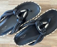 Rag & Bone Black and Silver Sandals