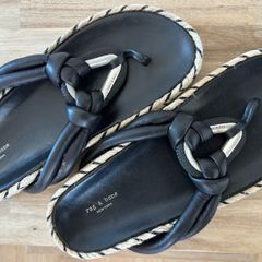 Rag & Bone Black and Silver Sandals