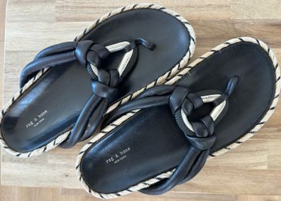 Rag & Bone Black and Silver Sandals