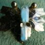 Vintage Hourglass Mounted On a Brass Oak Leaf Image 2