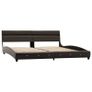 Bed Frame with LED Grey Faux Leather 150x200 cm Image 3