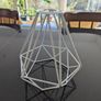 White Cage Metal Basket Ceiling Light Shade Image 2