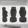 Moai Rapa Nui Head Figure, 53.5 cm Garden Ornament Image 3