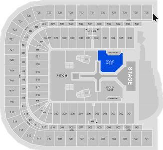 The Weeknd 2x Gold West Standing ticket on 23rd August