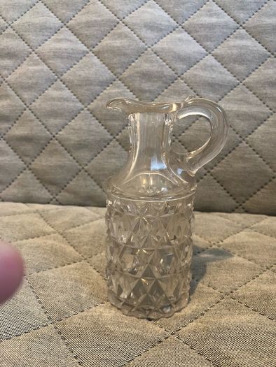 Vintage glass milk jar