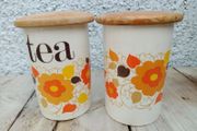 Crown Devon, storage jars, vintage pottery, Mary Quant