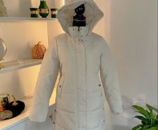 Ladies Oatmeal Hooded Coat from Vero Moda. Size Xs UK 6-8 / EU 34-36