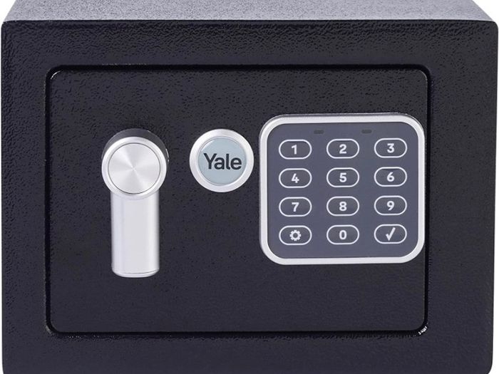 Small Value Safe, Digital Keypad, LED Light Indicators, 15mm Steel Locking Bolts, Emergency Override Key, Wall And Floor Fixings, Black Finish (FREE POSTAGE)