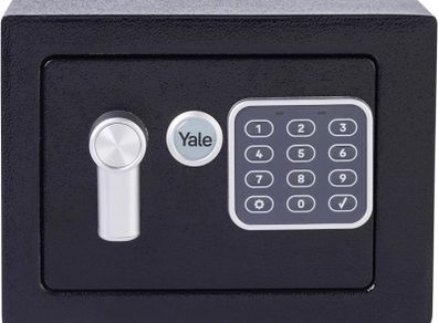 Small Value Safe, Digital Keypad, LED Light Indicators, 15mm Steel Locking Bolts, Emergency Override Key, Wall And Floor Fixings, Black Finish (FREE POSTAGE)