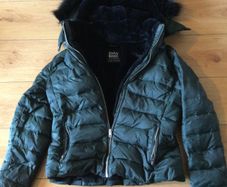 Ladies hooded Jacket with faux four collar ZARA Size XL