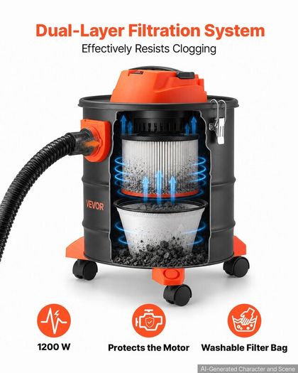 20L 1200W Ash Vacuum Cleaner