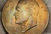 USA United States 1776-1976 Eisenhower 1 Ike Dollar Apollo 11 Moon  Landing Beautiful Natural Toning