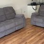 Judy grey fabric recliner sofa sets Image 2