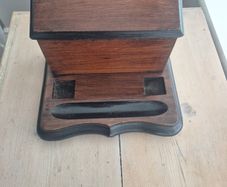 antique victorian writing compendium-all original-stationery and inkstand