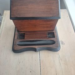 antique victorian writing compendium-all original-stationery and inkstand