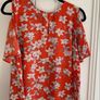 Ladies Red Floral Cold Shoulder Top: Size 8 Image 2