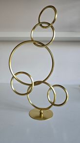 Retro style gold circle ornaments