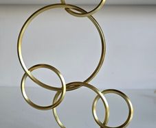 Retro style gold circle ornaments