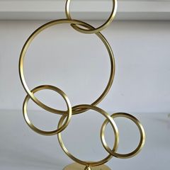 Retro style gold circle ornaments